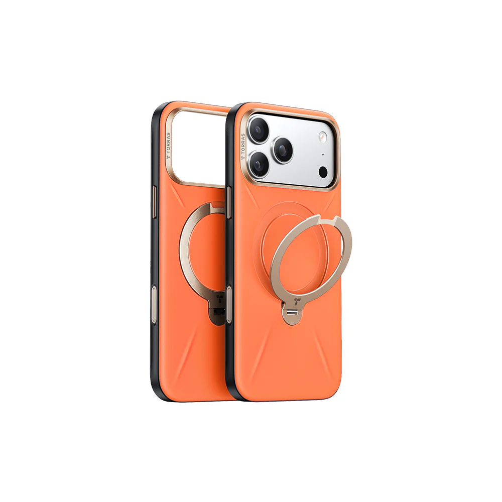 Ostand Spin VegSkin Magnetic 相機按鍵旋轉支架皮革防摔手機殼 iPhone 17系列 - Image 10