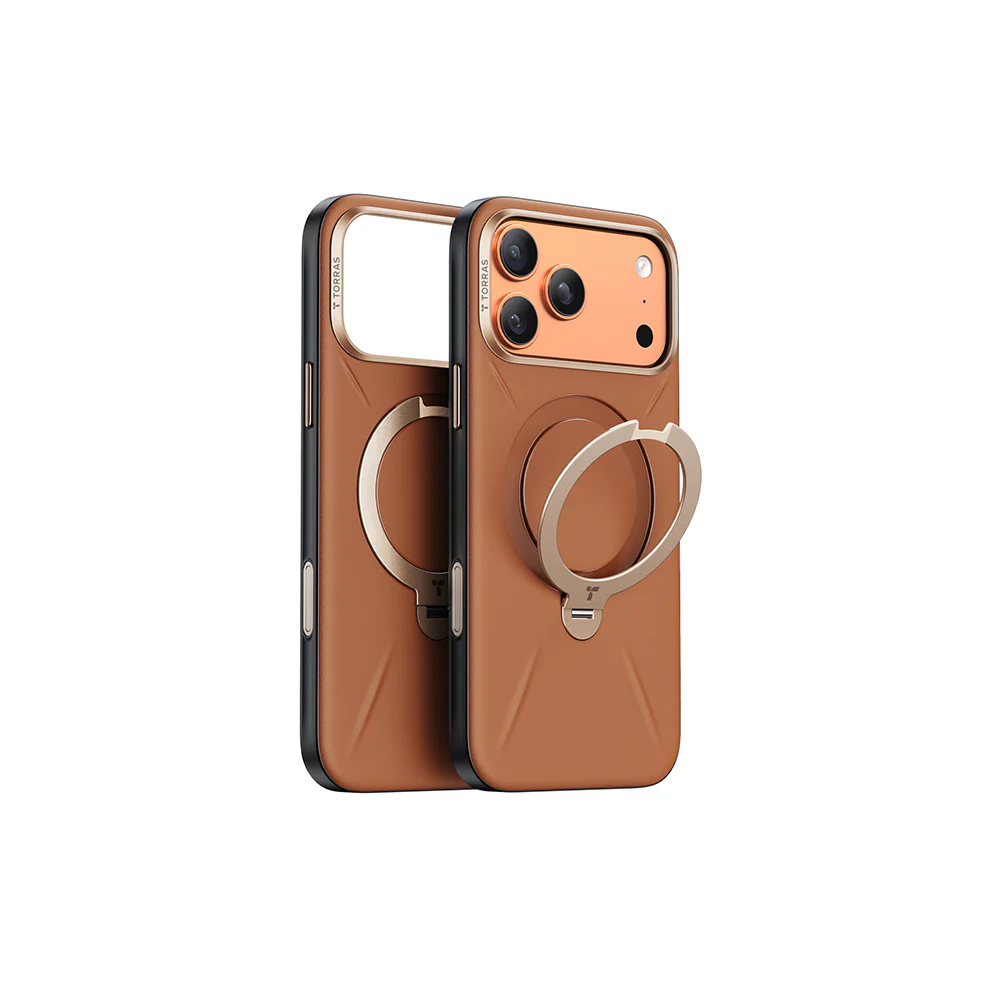 Ostand Spin VegSkin Magnetic 相機按鍵旋轉支架皮革防摔手機殼 iPhone 17系列 - Image 13