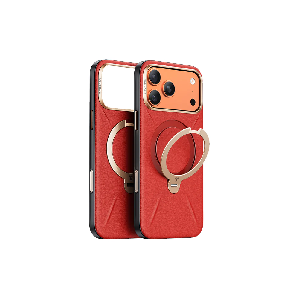 Ostand Spin VegSkin Magnetic 相機按鍵旋轉支架皮革防摔手機殼 iPhone 17系列 - Image 21