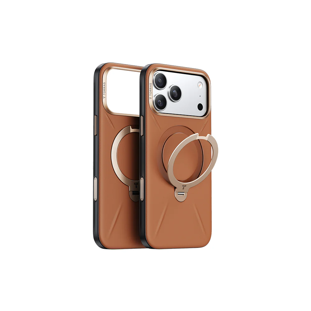 Ostand Spin VegSkin Magnetic 相機按鍵旋轉支架皮革防摔手機殼 iPhone 17系列 - Image 9